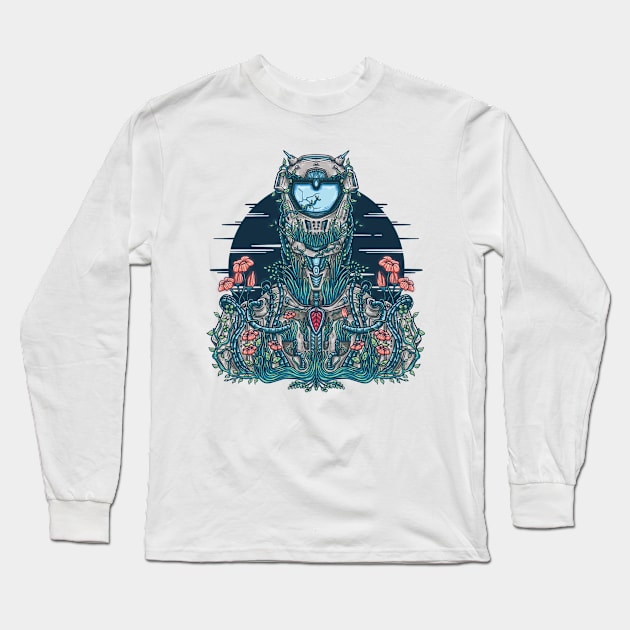 Robots vs Nature Long Sleeve T-Shirt by Wahyuwm48